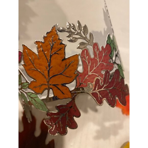 Bath & Body Works “Autumn Leaf Garland” New 3 Wick Candle Holder - Picture 7 of 9